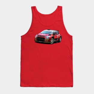 Citroen C3 R5 - Rally illustration Tank Top